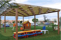 GAZEBO E STRUTTURE IN ALLUMINIO EFFETTO LEGNO